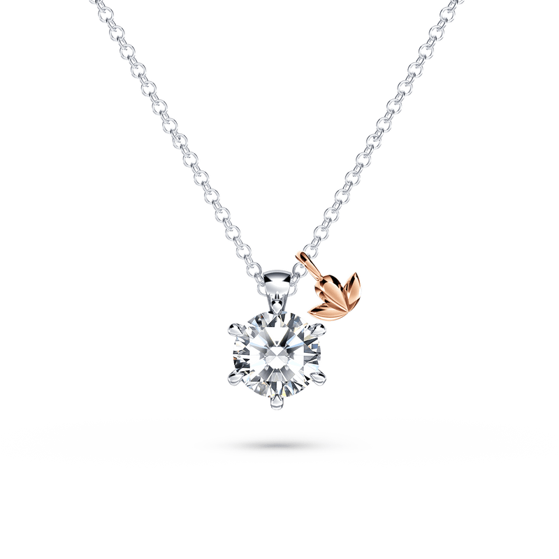 Protea Diamond Solitaire Necklace