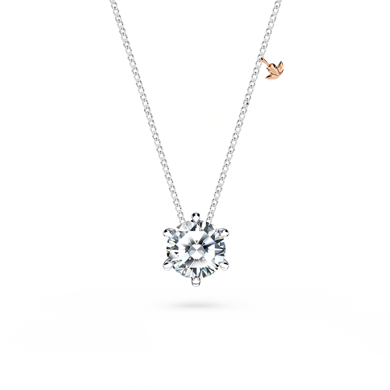 Protea Diamond Solitaire Necklace - Grand