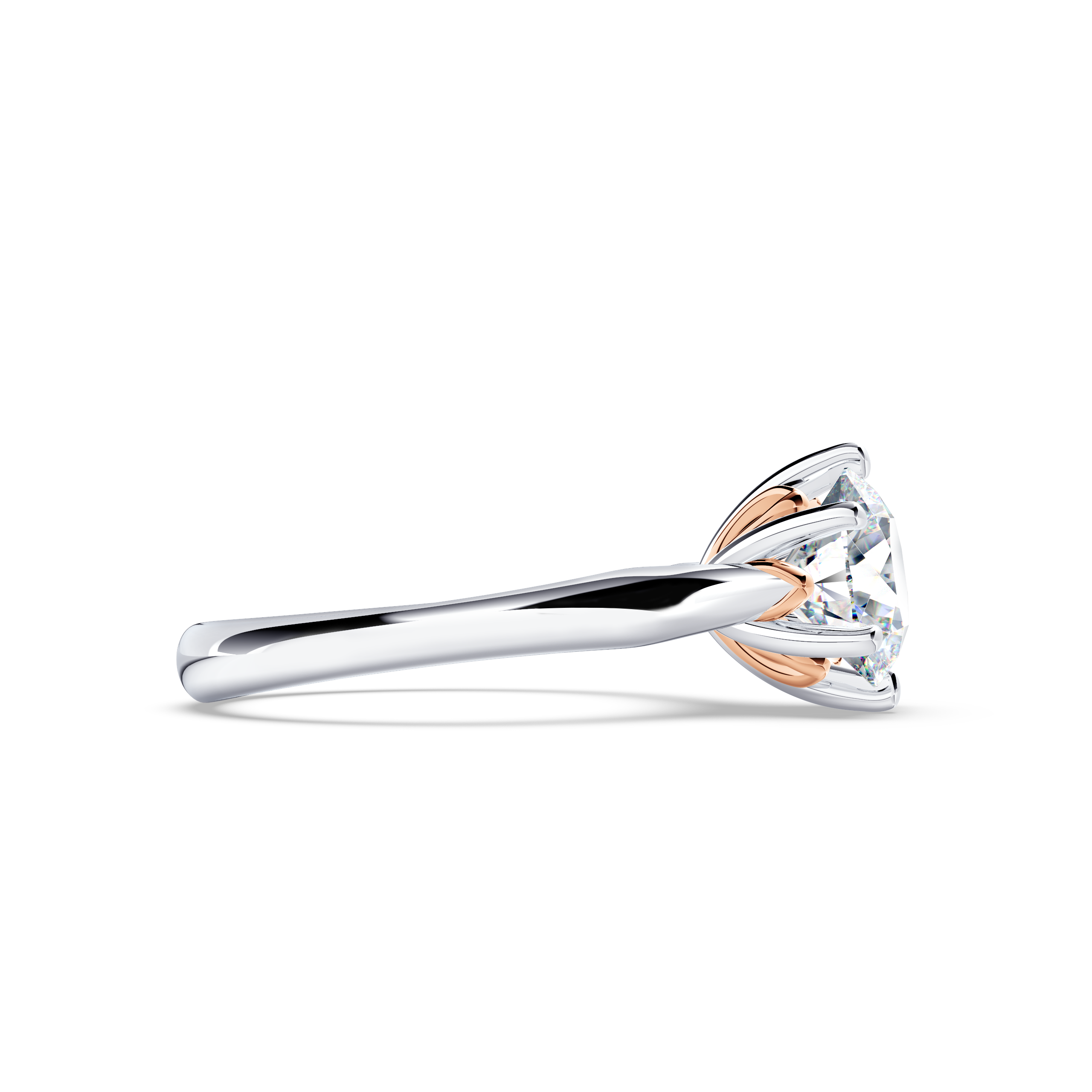 Protea Solitaire Round Brilliant Diamond Ring