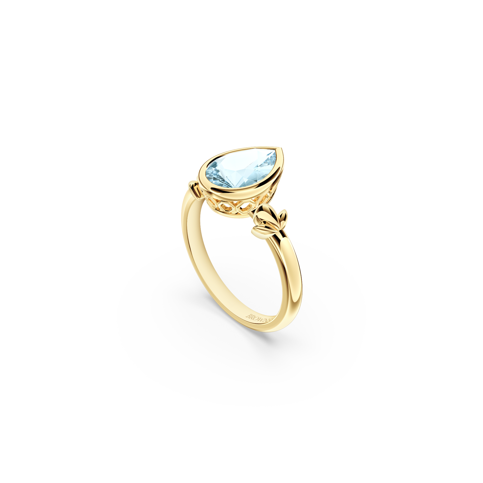 My First Angel Aquamarine Ring