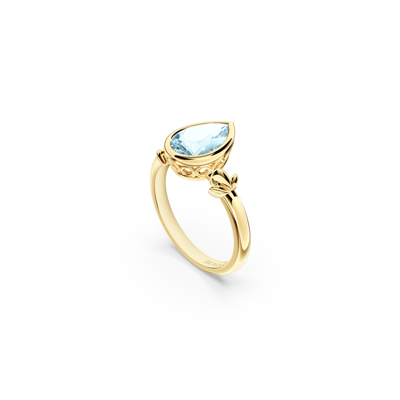 My First Angel Aquamarine Ring