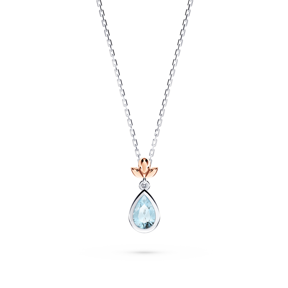 My First Angel Aquamarine Necklace