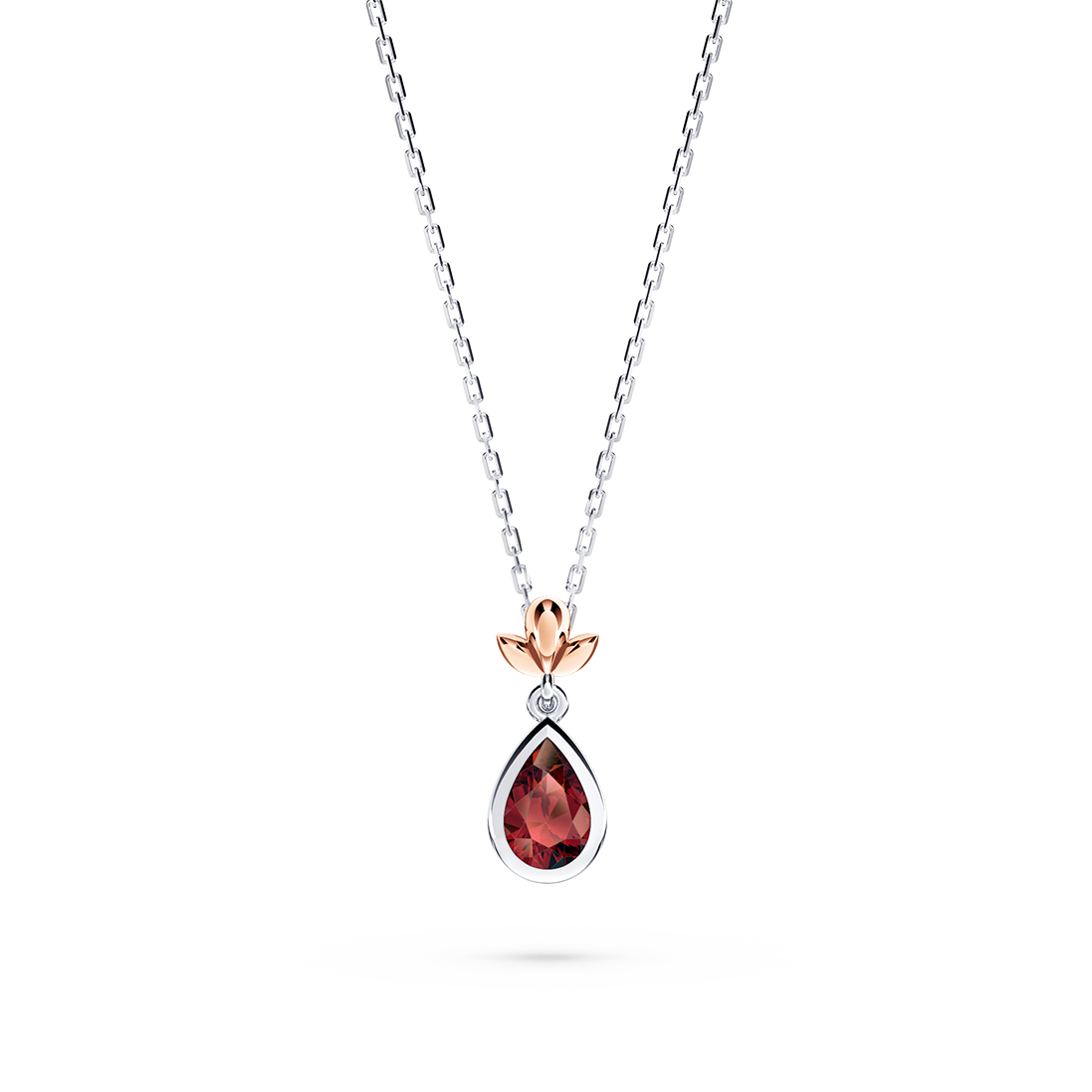 My First Angel Garnet Necklace