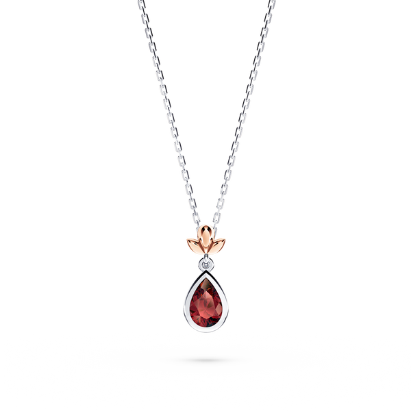 (未使用･未開封品)　GARNET CRADLE ar3p5n1 Womens My First Angel Garnet Necklace | Silver – BROWNS