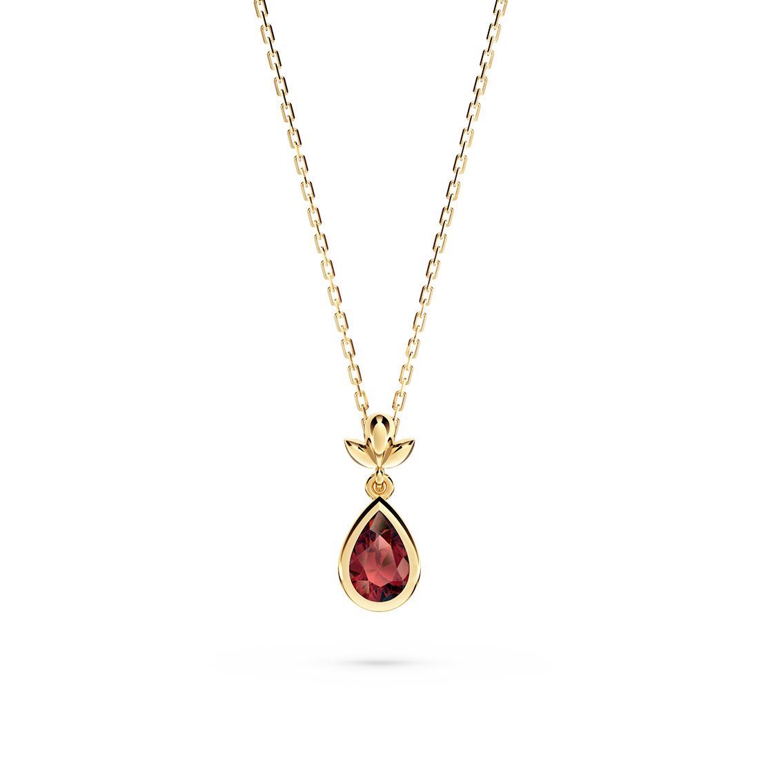 My First Angel Garnet Necklace