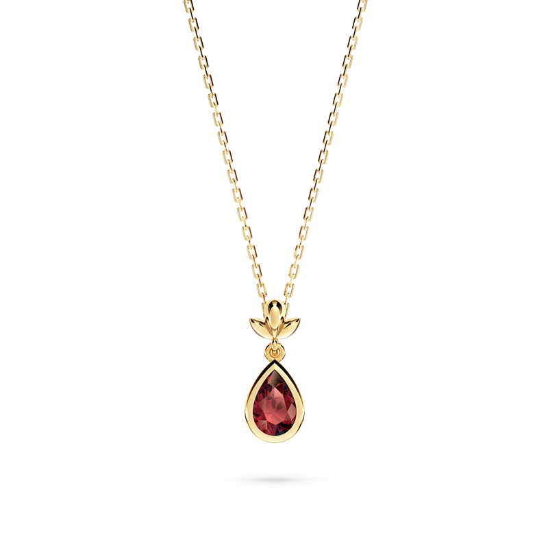 My First Angel Garnet Necklace