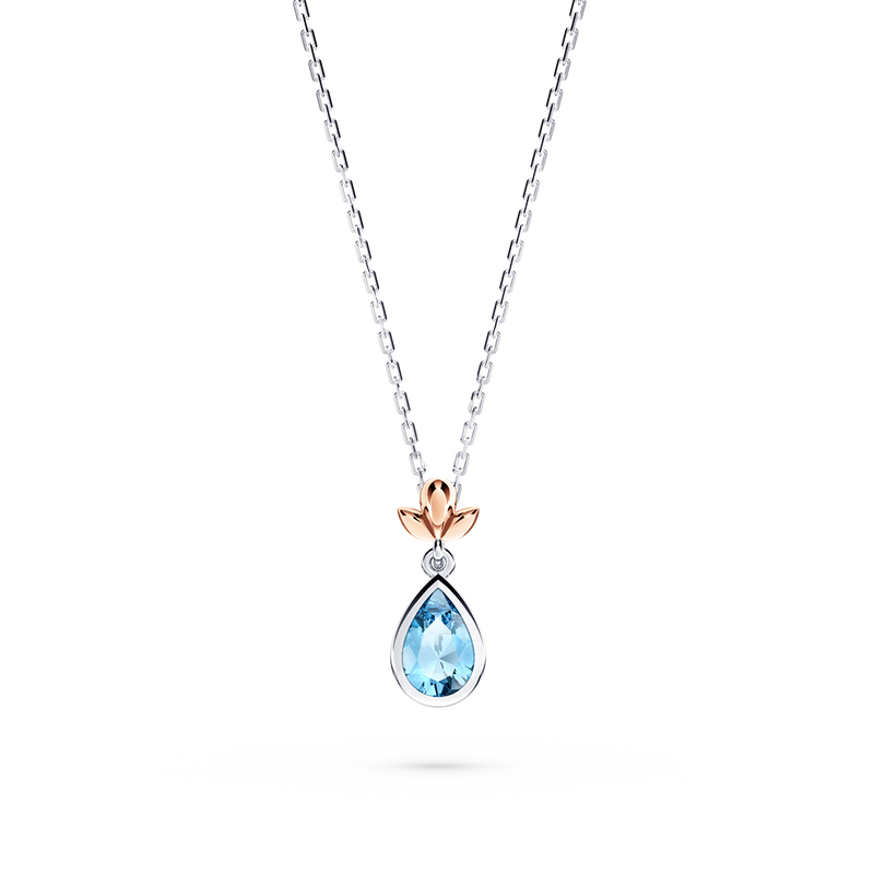My First Angel Blue Topaz Necklace