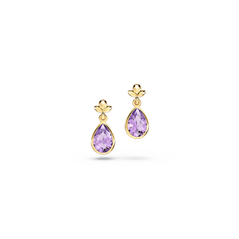 My First Angel Amethyst Earrings