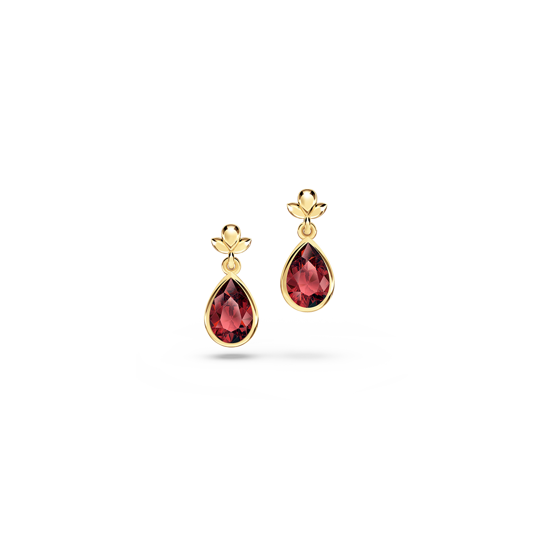 My First Angel Garnet Earrings