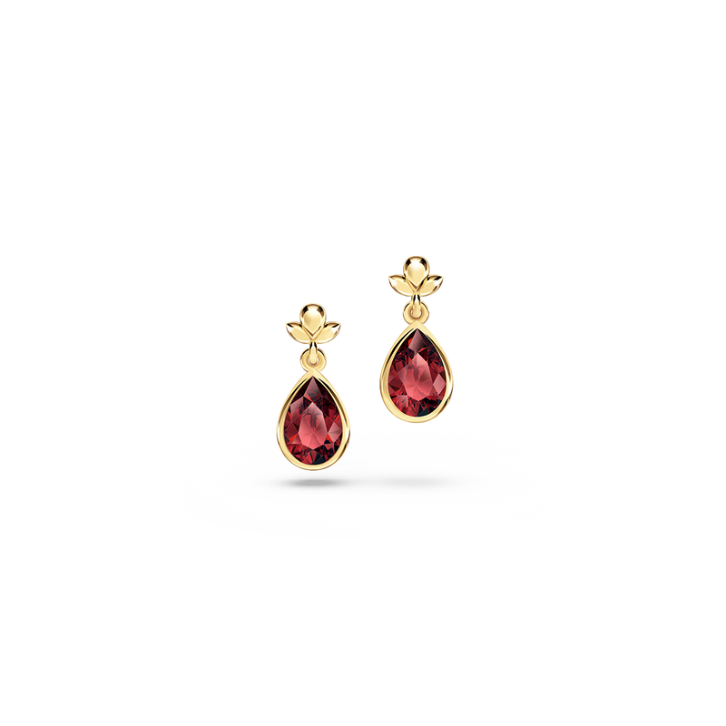My First Angel Garnet Earrings