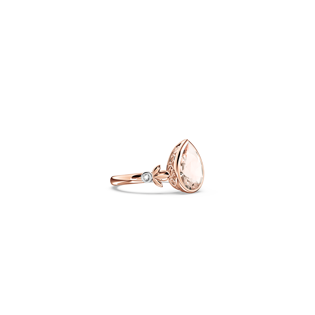 My First Angel Morganite and Diamond Ring
