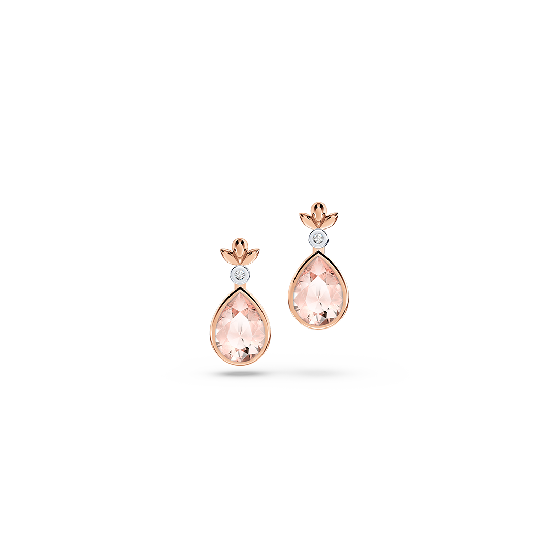 My First Angel Morganite and Diamond Earrings