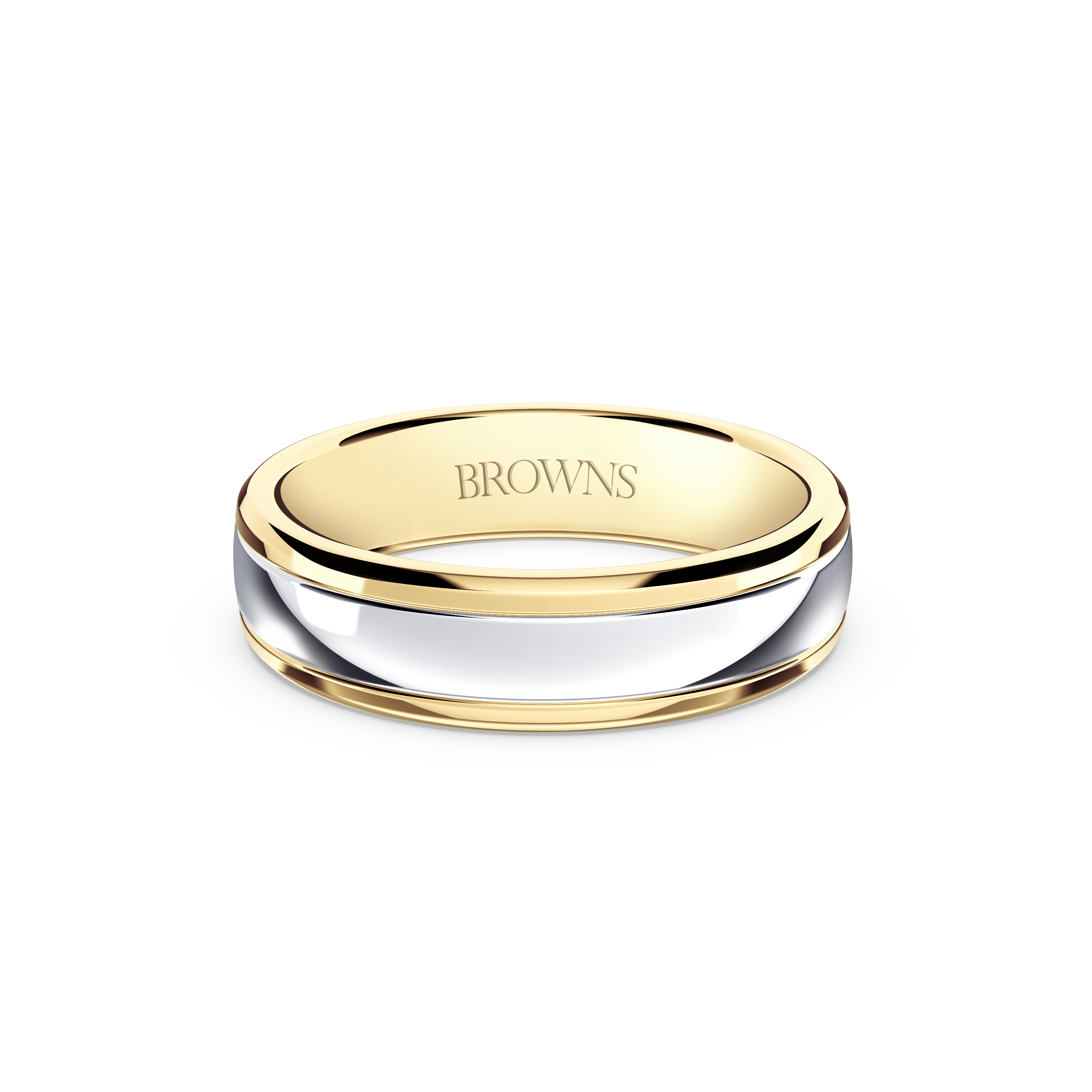 Invictus Wedding Band Ring | Yellow Gold – BROWNS
