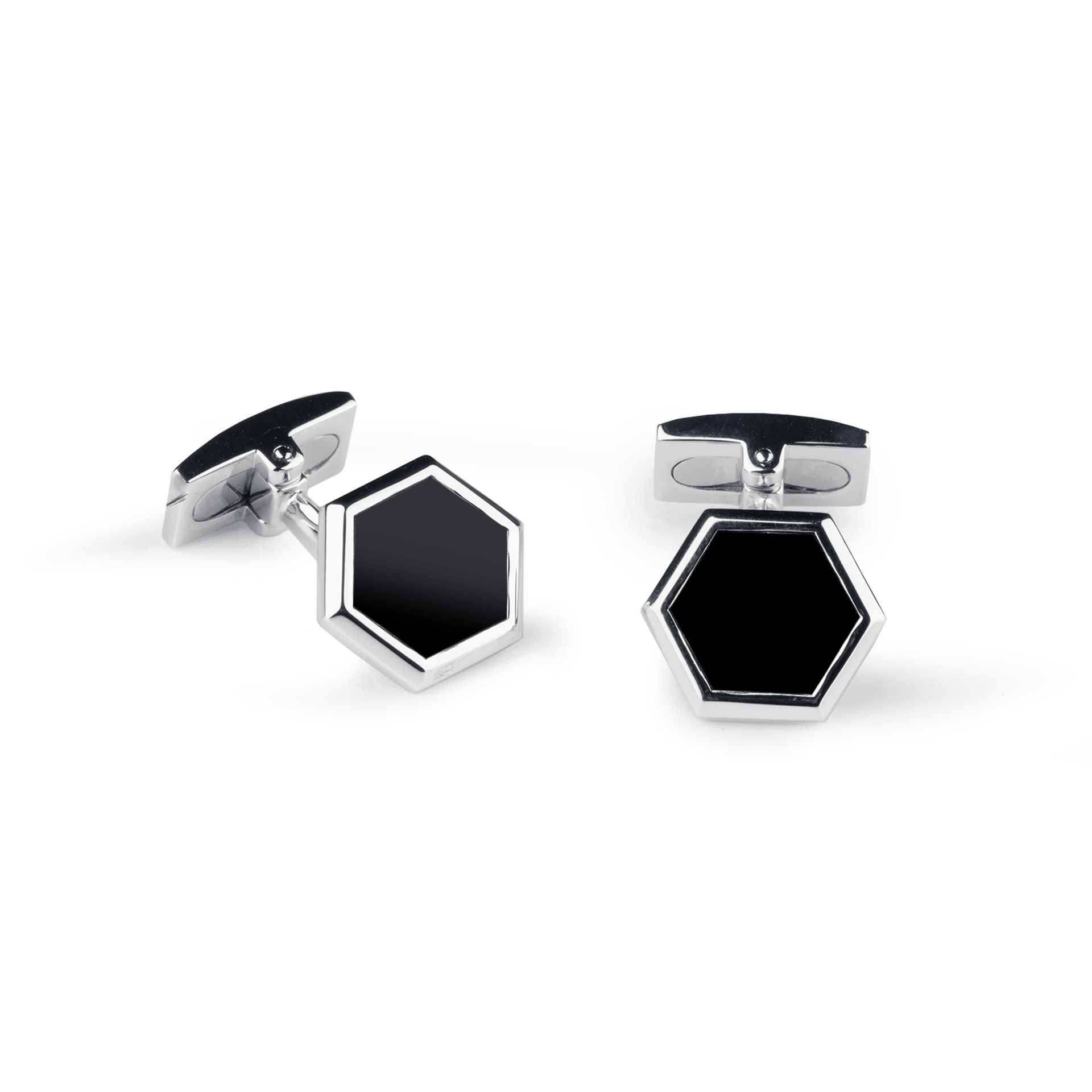 Tapestry Black Agate Cufflinks