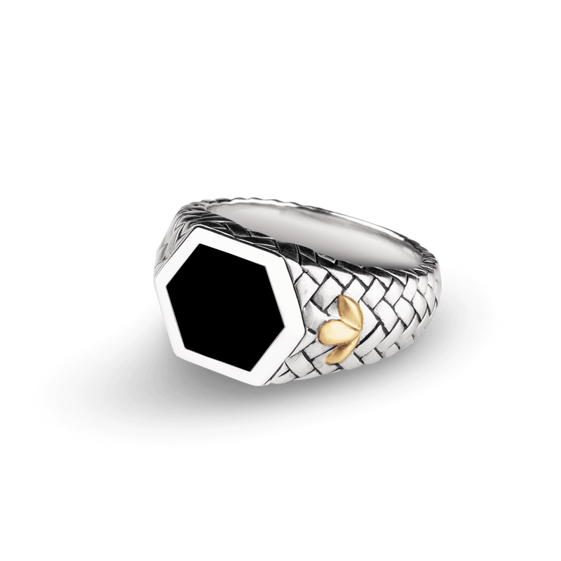 Tapestry Black Agate Ring