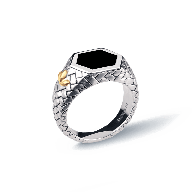 Tapestry Black Agate Ring