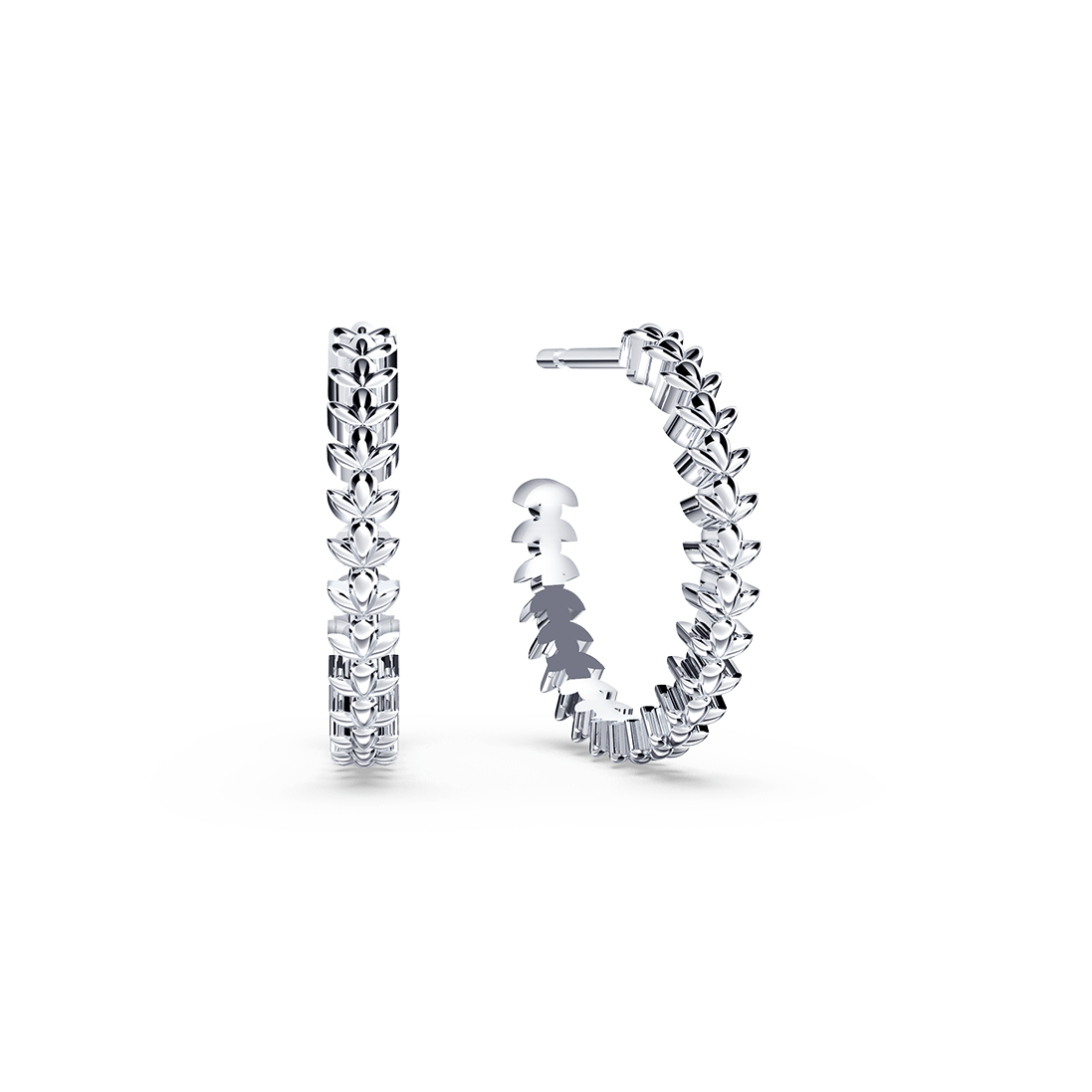 Chorus Hoop Earrings Sterling Silver - Medium