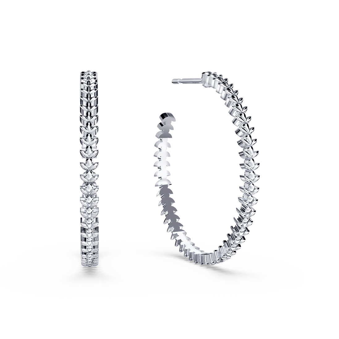 Chorus Hoop Earrings Sterling Silver - Large
