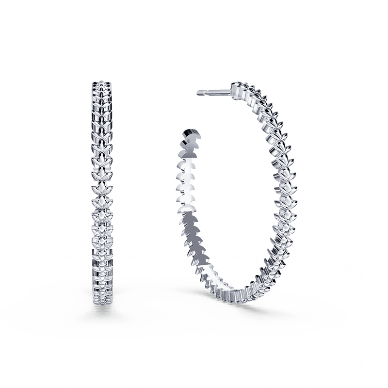 Chorus Hoop Earrings Sterling Silver - Large