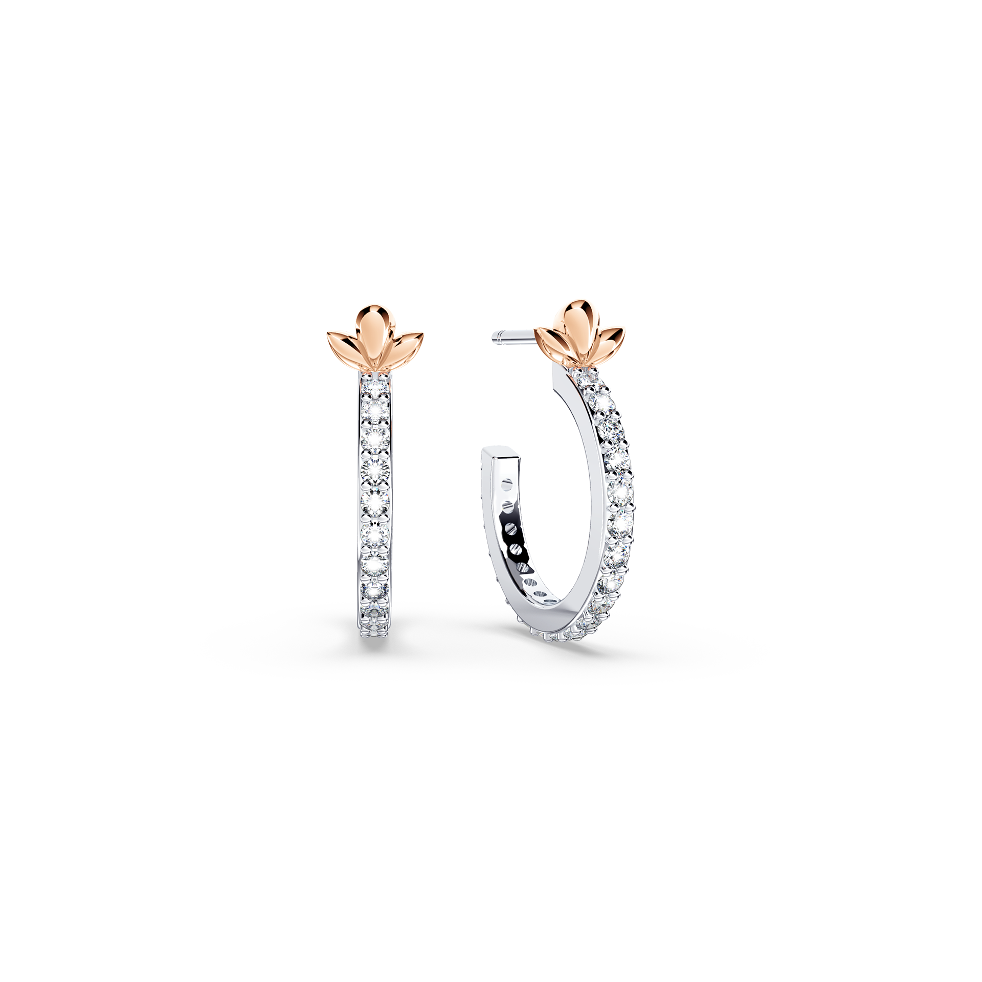Diamond Hoop Earrings - Small