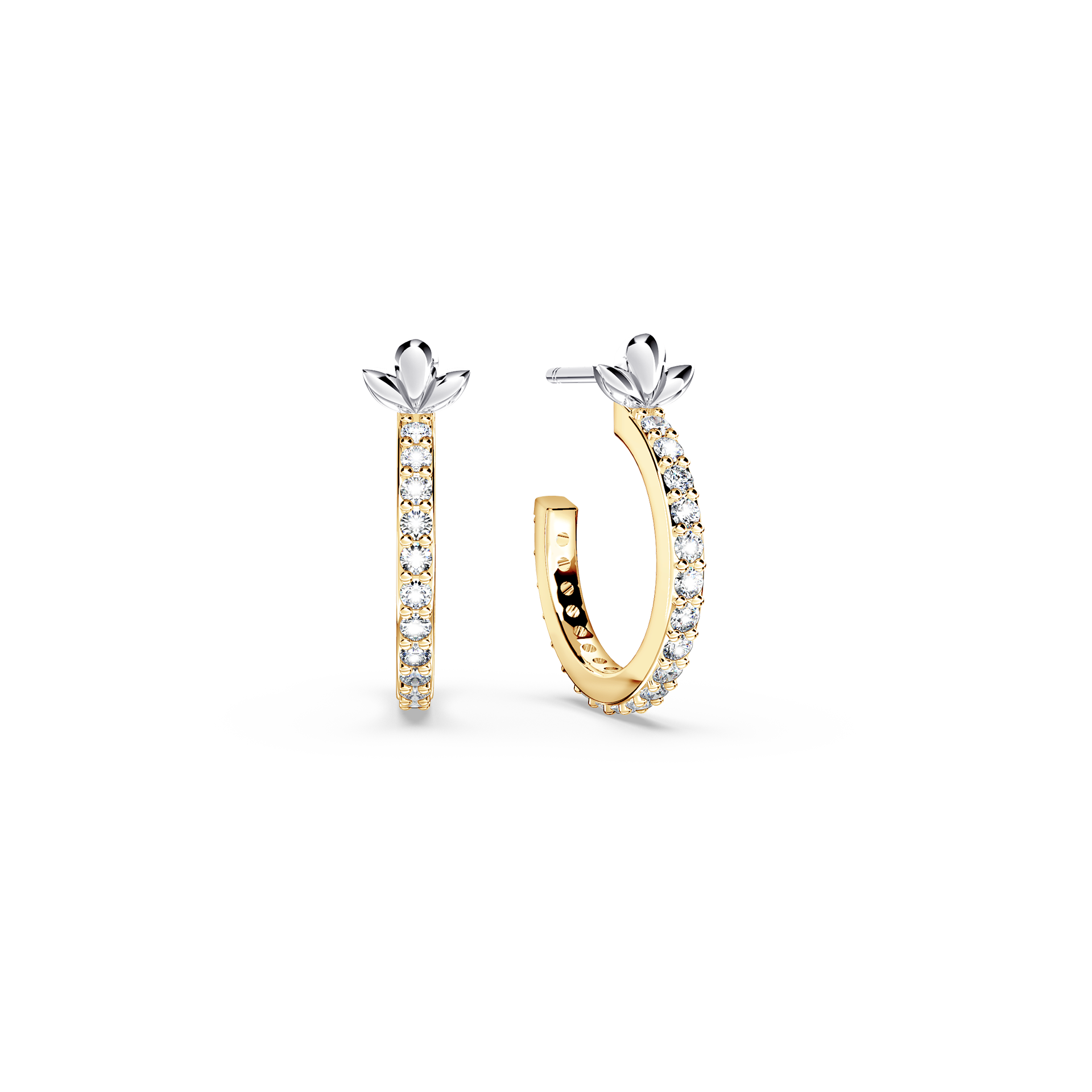 Diamond Hoop Earrings - Small