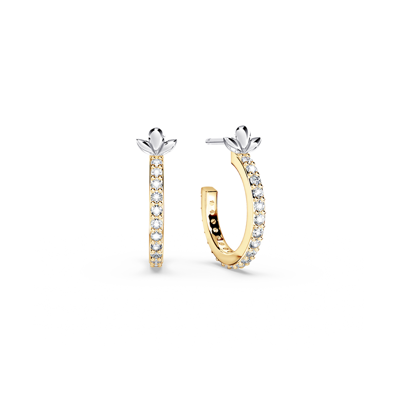 Diamond Hoop Earrings - Small