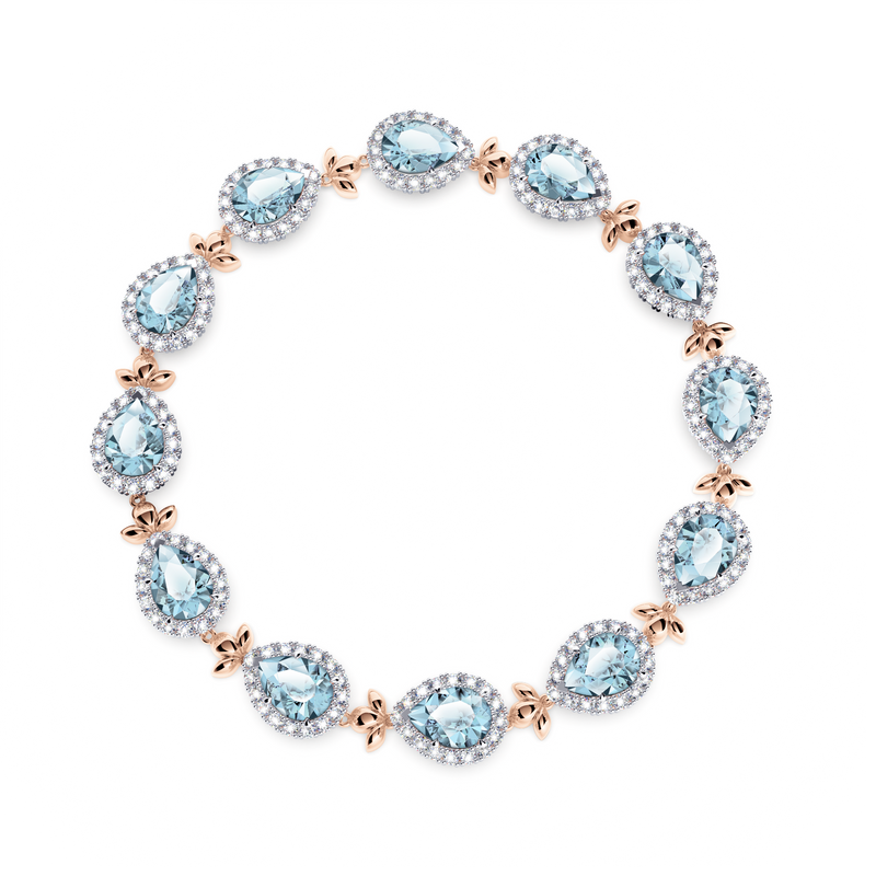 Aquamarine Garland Bracelet