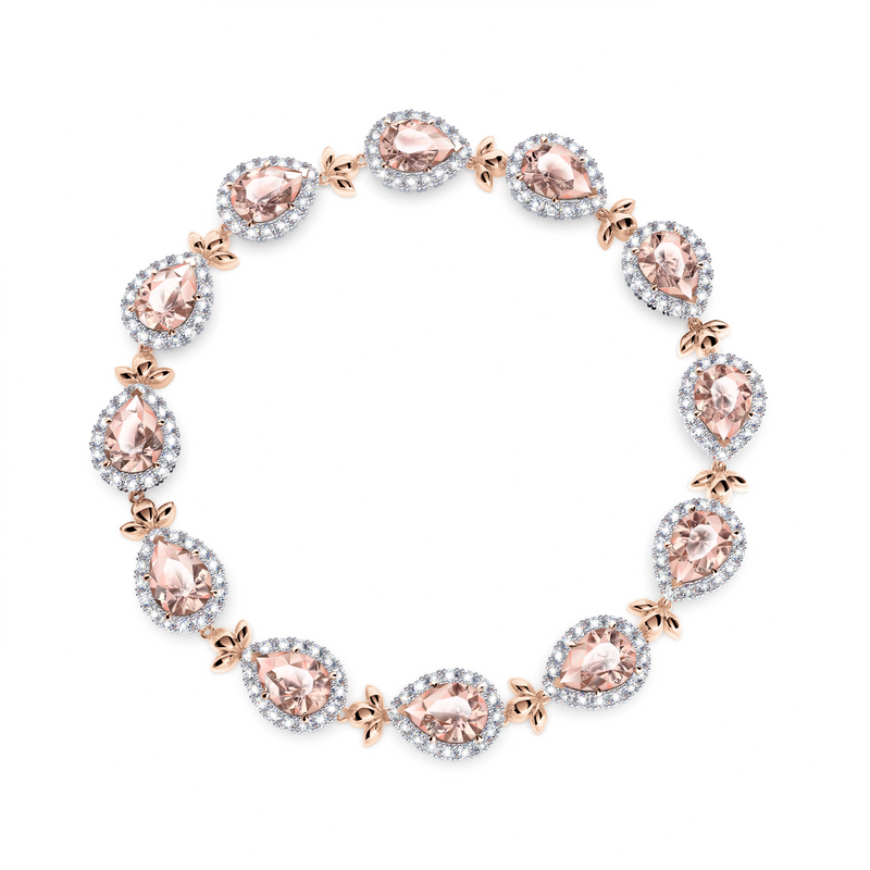 Morganite Garland Bracelet
