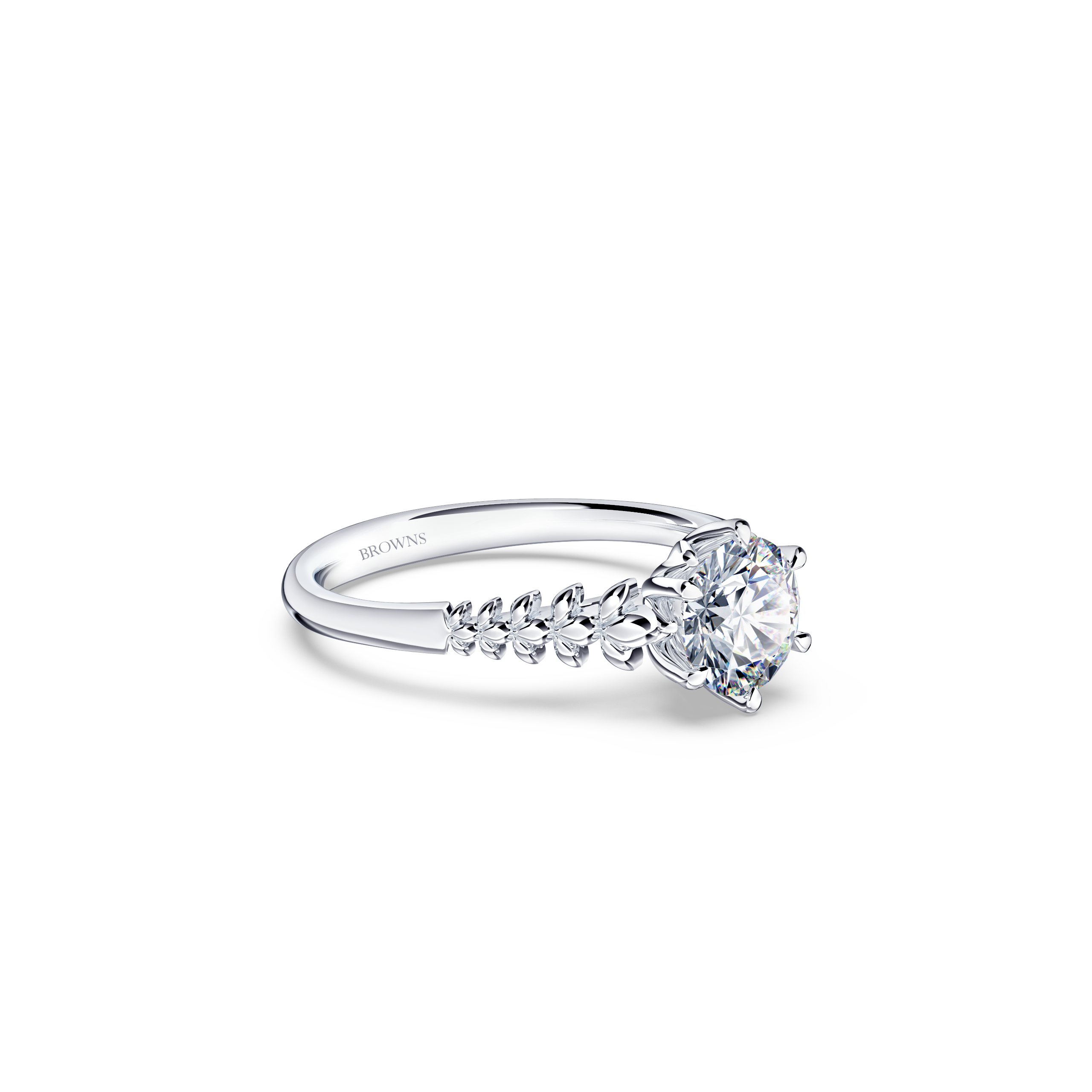 Angel Chorus Solitaire Round Brilliant Diamond Ring