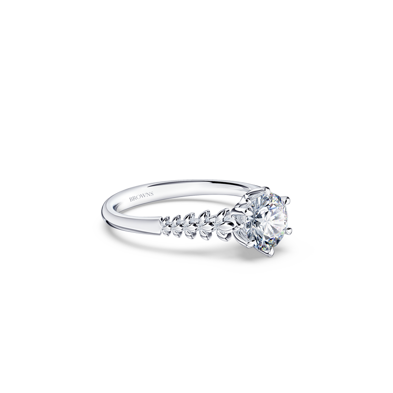 Angel Chorus Solitaire Round Brilliant Diamond Ring