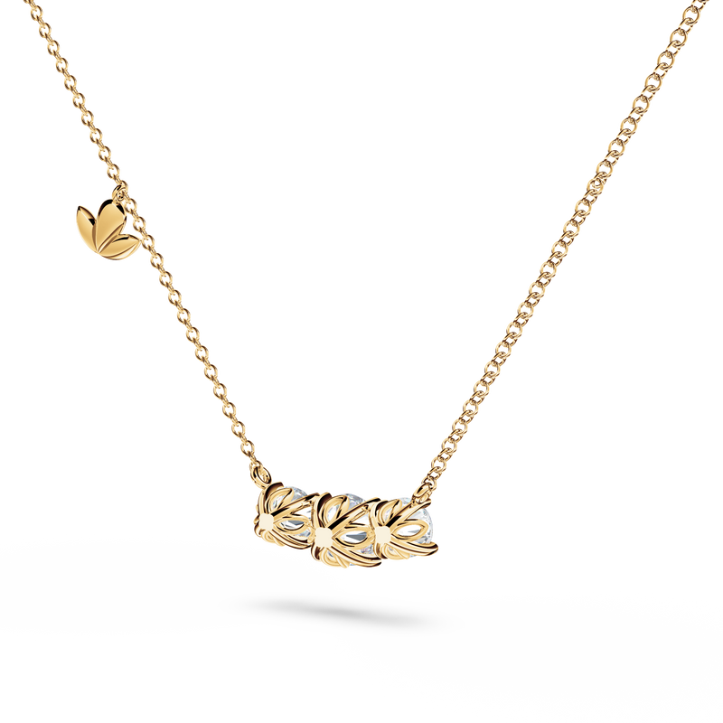 Protea Trilogy Diamond Necklace - Medium
