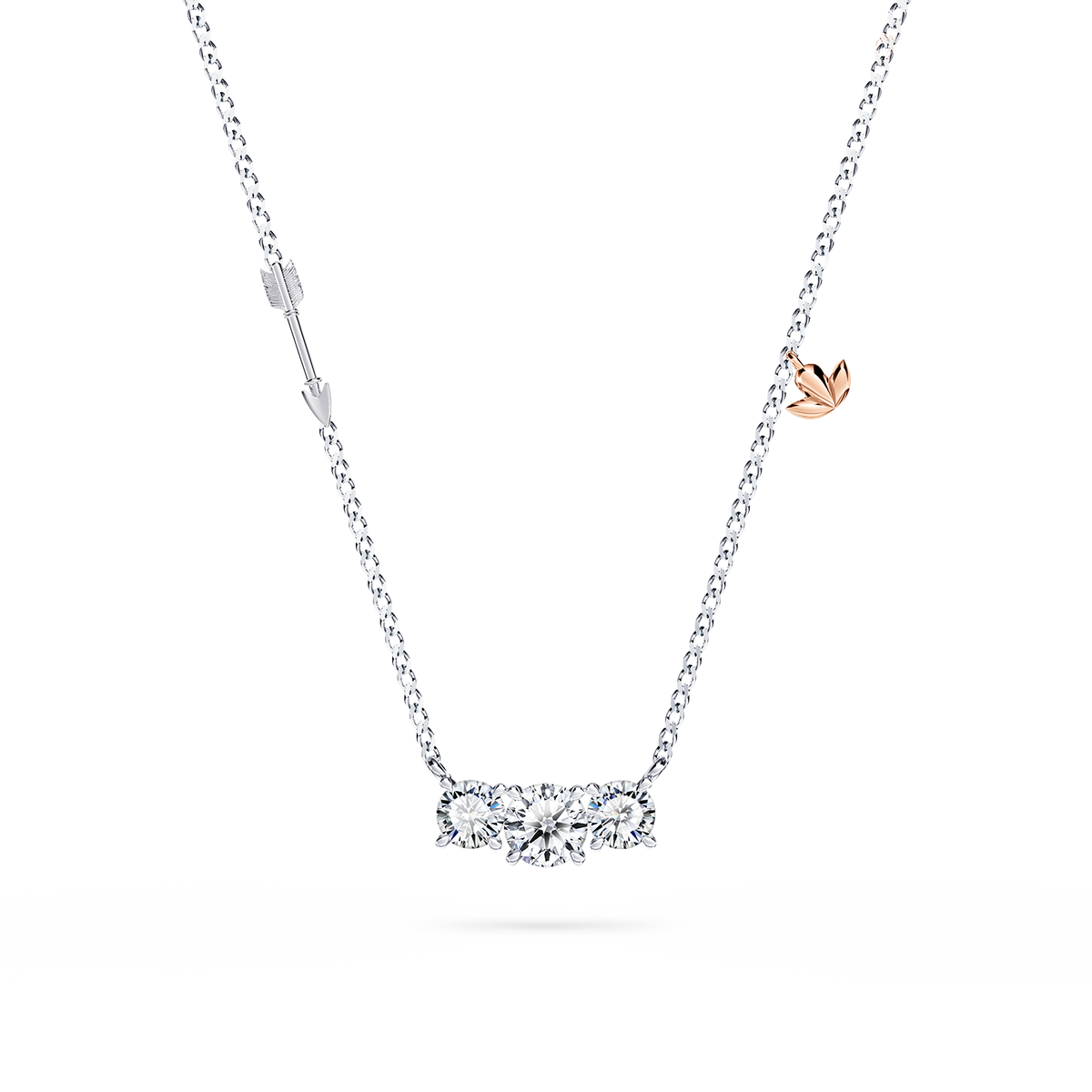 Protea Trilogy Diamond Necklace - Small