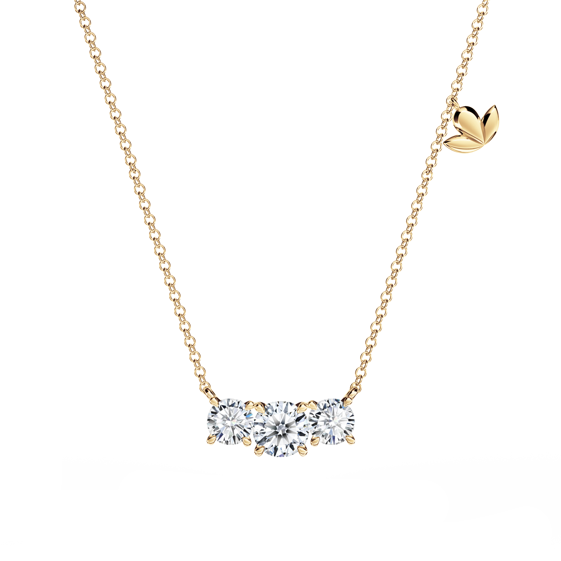 Protea Trilogy Diamond Necklace - Small