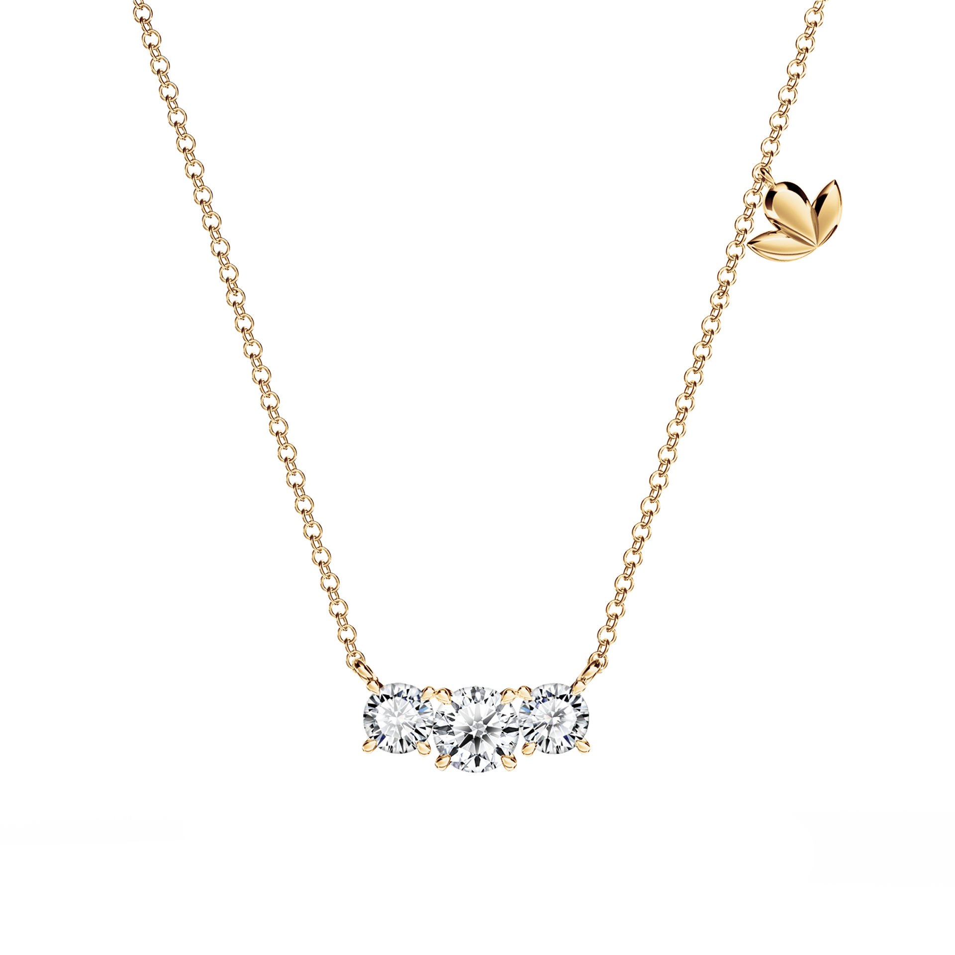Protea Trilogy Diamond Necklace - Petite