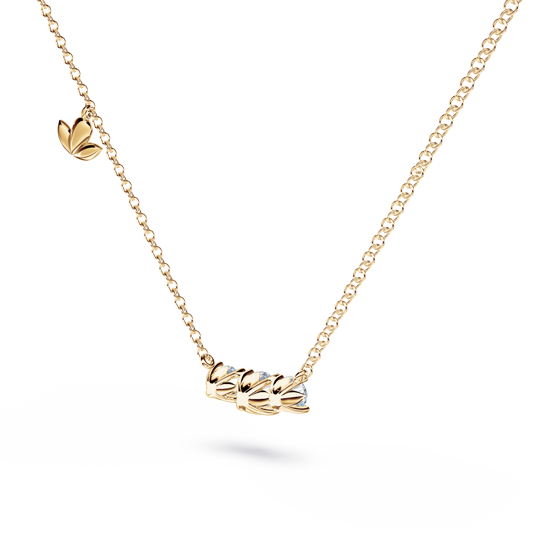 Protea Trilogy Diamond Necklace - Petite
