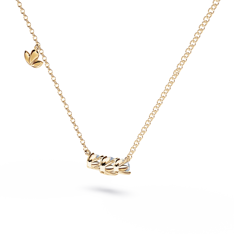 Protea Trilogy Diamond Necklace - Petite