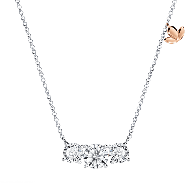 Protea Trilogy Diamond Necklace - Large