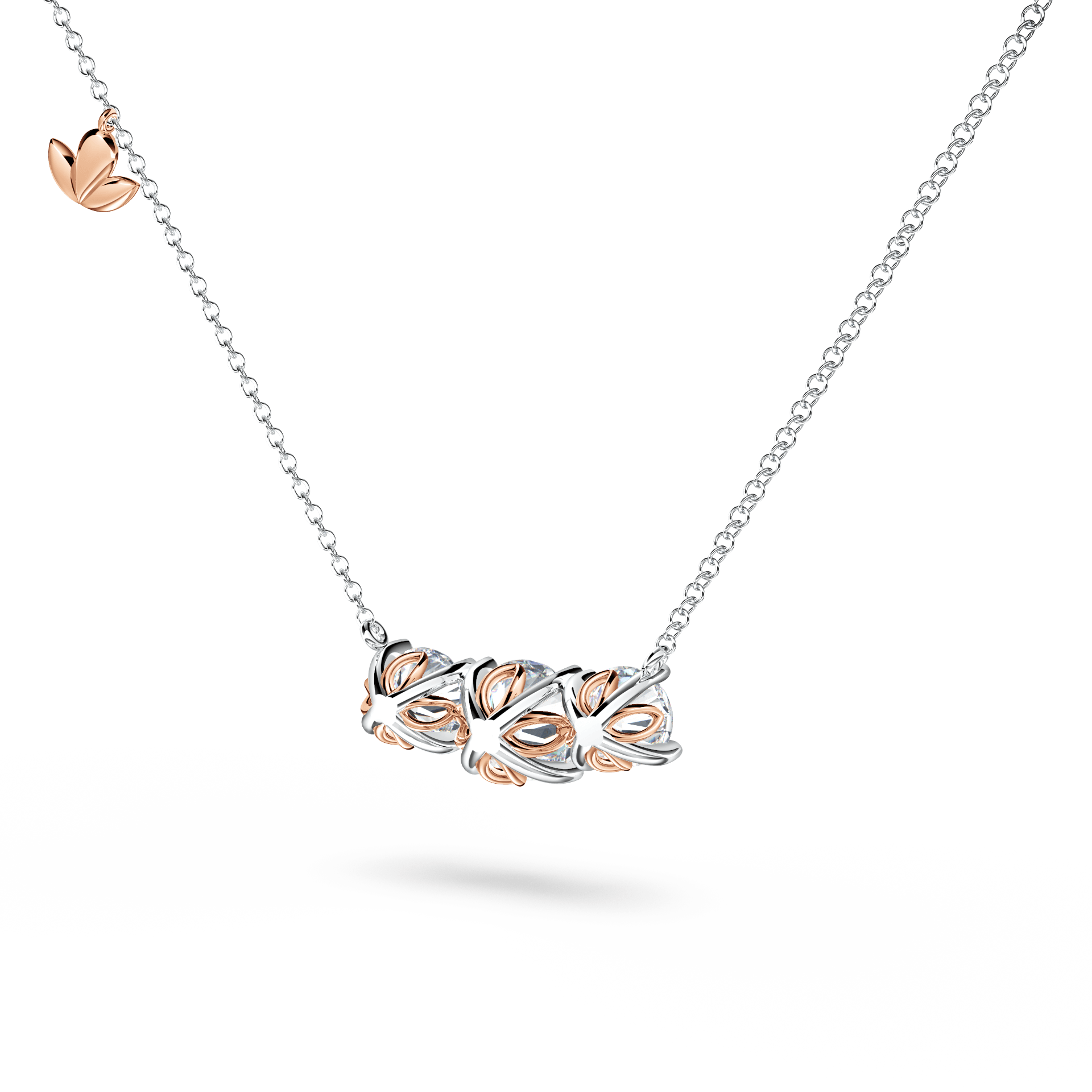Protea Trilogy Diamond Necklace - Large