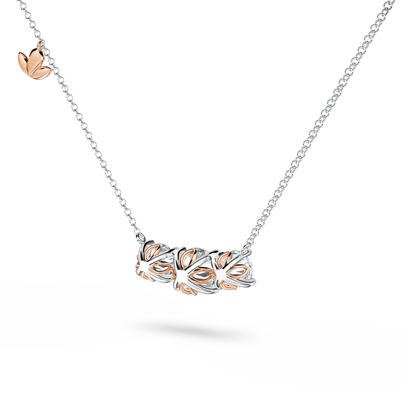 Protea Trilogy Diamond Necklace - Large