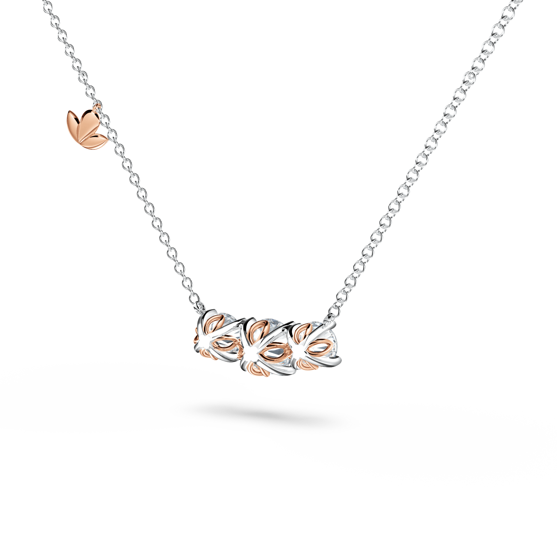 Protea Trilogy Diamond Necklace - Grand