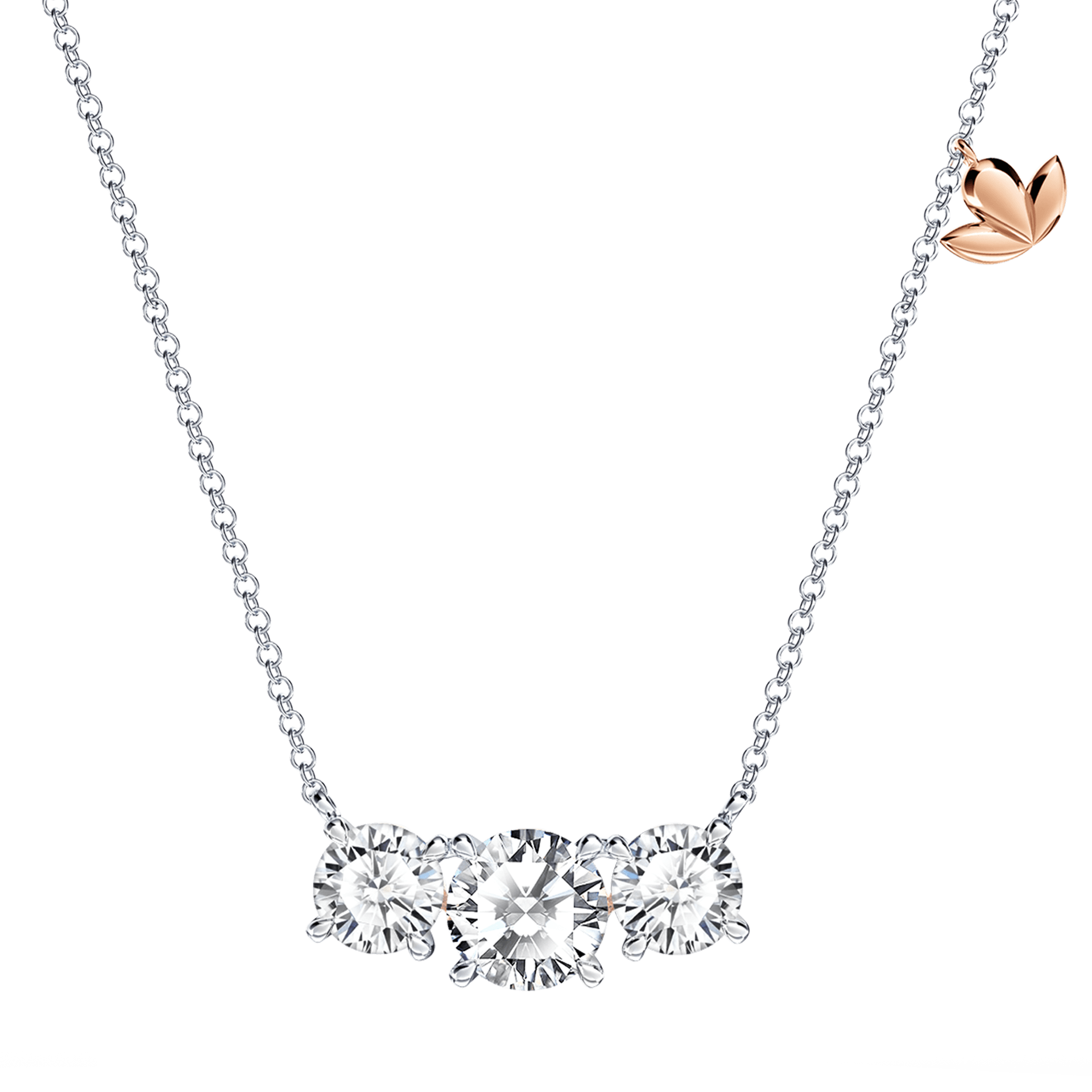 Protea Trilogy Diamond Necklace - Grand