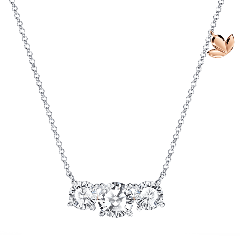 Protea Trilogy Diamond Necklace - Grand