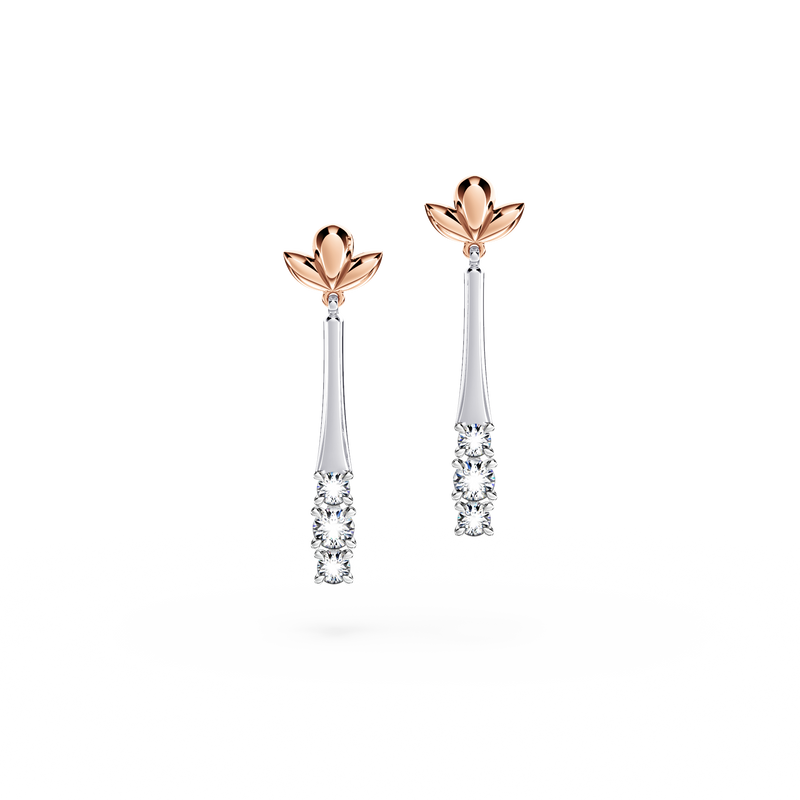 Trilogy Diamond Drop Earrings - Small