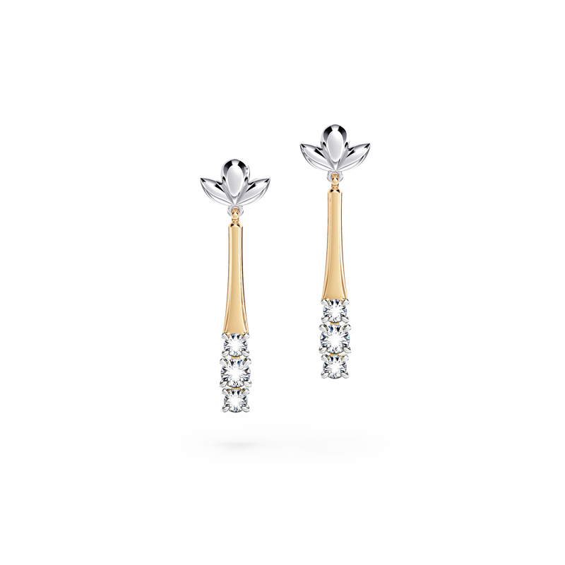 Trilogy Diamond Drop Earrings - Small