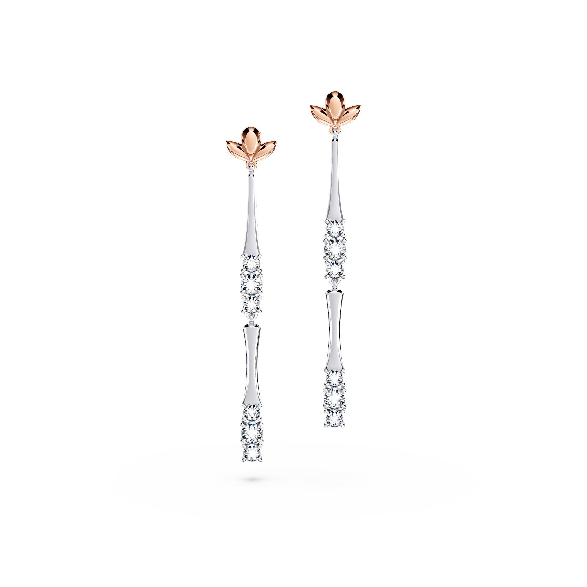 Trilogy Diamond Drop Earrings - Medium