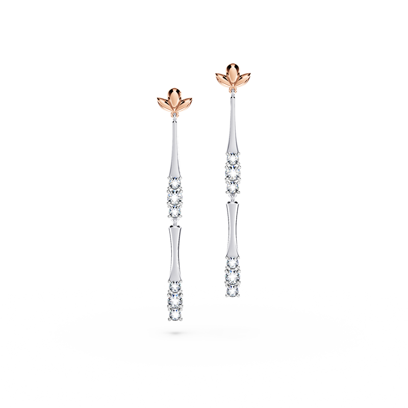 Trilogy Diamond Drop Earrings - Medium