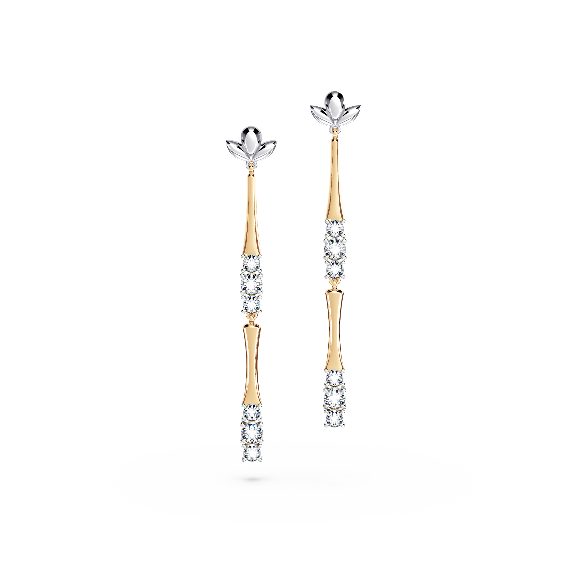 Trilogy Diamond Drop Earrings - Medium