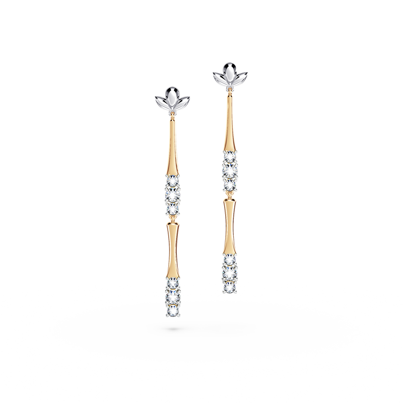 Trilogy Diamond Drop Earrings - Medium