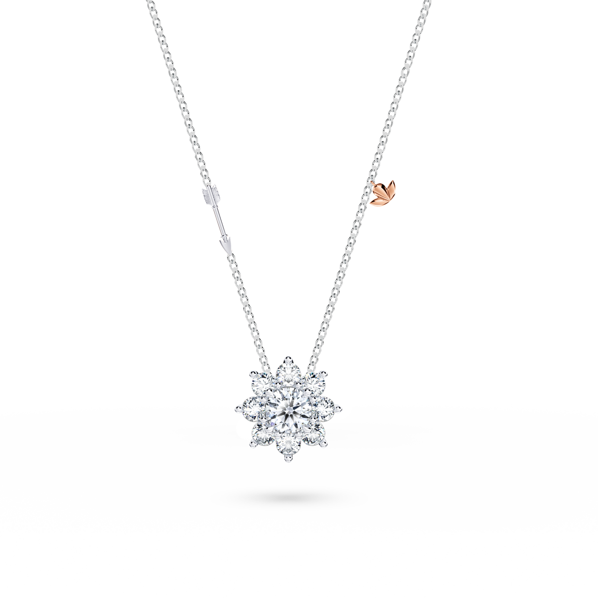 Protea Diamond Cluster Necklace - Large