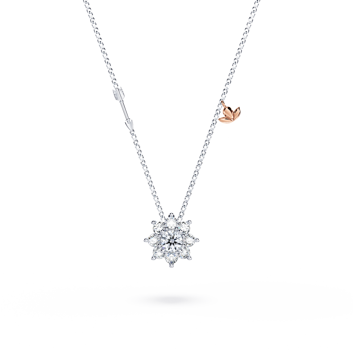 Protea Diamond Cluster Necklace - Small